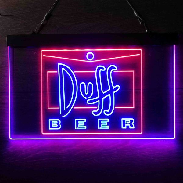 Duff Dual LED Neon Light Sign